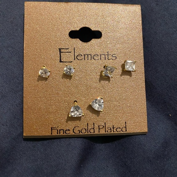 Gold plated crystal earrings - Picture 1 of 2